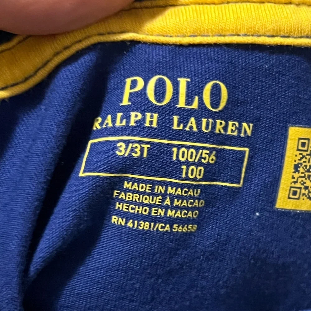 Polo by Ralph Lauren Kids' Blue Logo T-Shirt Size 3T - Picture 4 of 5